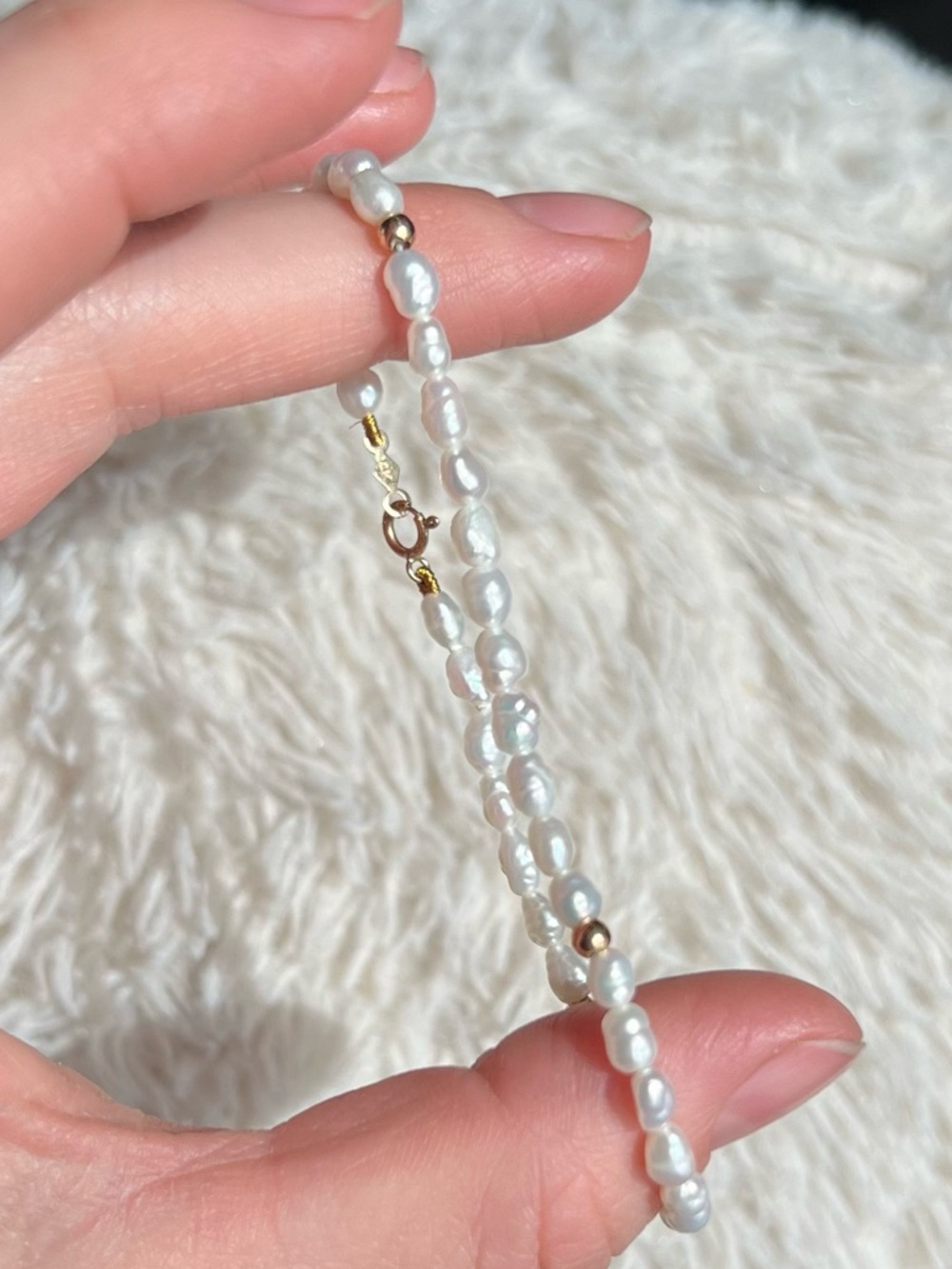 Freshwater Pearl & 14K Gold Bracelet - Picture 5 of 9